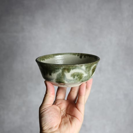 4寸安南鉢1 黒呉須釉 唐草 やちむん 陶器 榮一工房:7013155