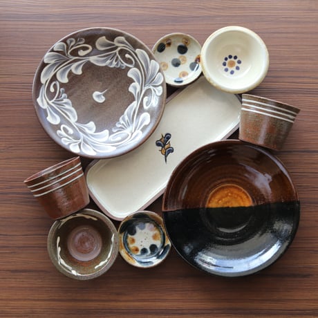 naotonやちむん2つセット ふたりで楽しむ やちむんプレートセット34 | MADE IN OKINAWA｜沖縄