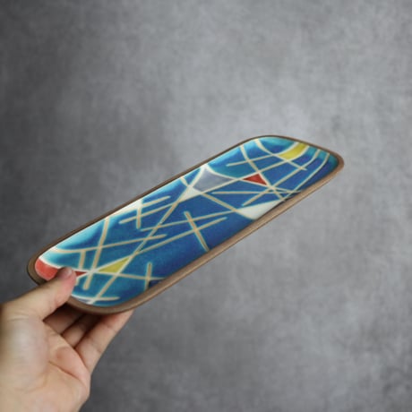 長角皿 長 トニー やちむん 陶器 一翠窯:7021004