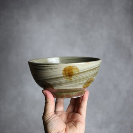 5寸鉢S2 飴釉 点打 刷毛目 やちむん 陶器 北窯 松田米司工房:7003035