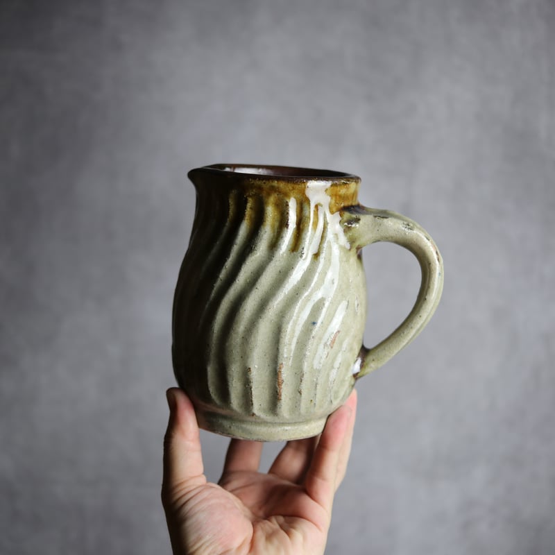 陶器製ピッチャー イタリア 陶器製 大型ピッチャー 水差し 花瓶 高さ約30cm