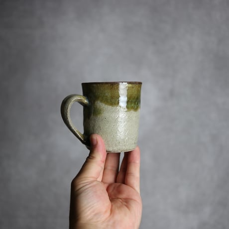 マグカップ1 緑釉 飛鉋 やちむん 陶器 榮一工房:7013086