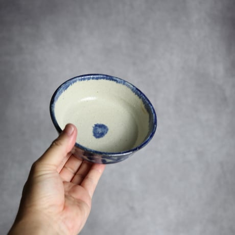 4寸安南鉢2 呉須釉 唐草 やちむん 陶器 榮一工房:7013155