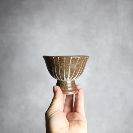 3寸 高杯鉢1 イッチン ライン やちむん 陶器 榮一工房:7013169