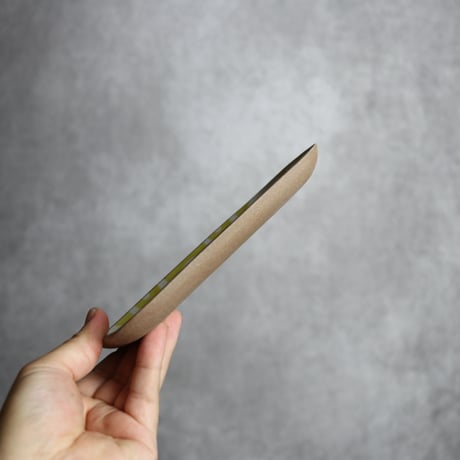 長角皿 小 ヘゴ 黃 やちむん 陶器 一翠窯:7021001