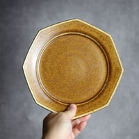 7寸プレート1 ブラウン 八角 やちむん 陶器 cerca:7025007