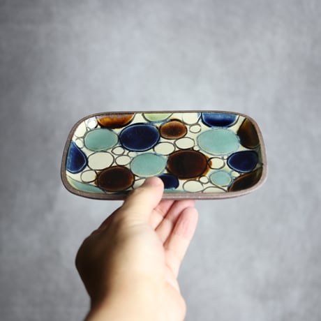 長角皿 小 カサブランカ やちむん 陶器 一翠窯:7021001