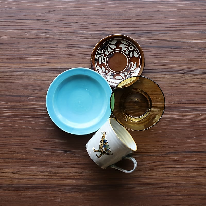 やちむんと琉球ガラスでゆったり おうちカフェセット96 | MADE IN