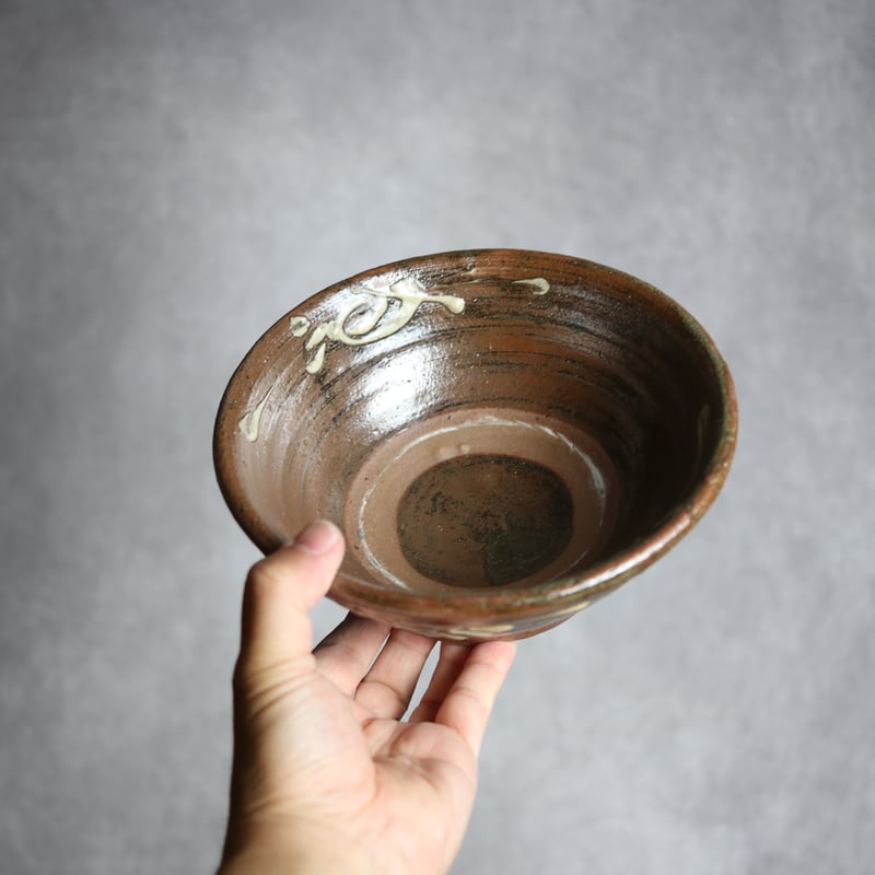 6寸マカイ2 イッチン 菊花唐草 やちむん 陶器 北窯 宮城正享工房