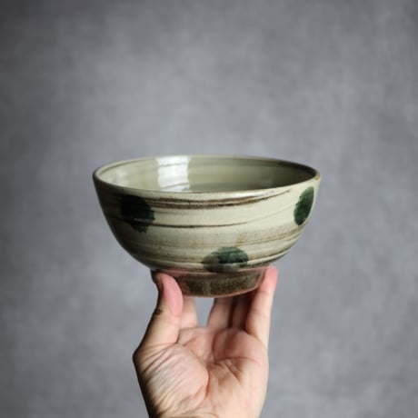 5寸鉢S2 呉須釉 点打 刷毛目 やちむん 陶器 北窯 松田米司工房:7003035