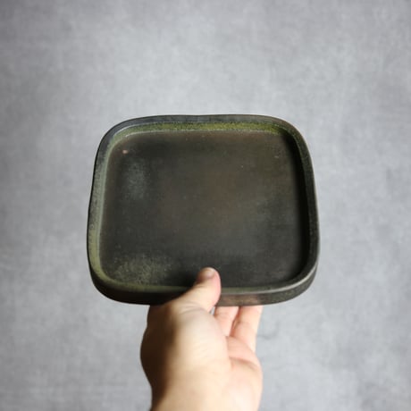 四方皿1 やちむん 陶器 南蛮焼知念窯 :7209004