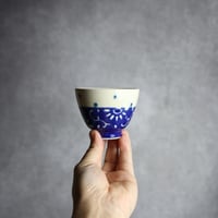 丸湯呑 呉須釉 唐草 やちむん 陶器 高江洲陶磁器:7205036