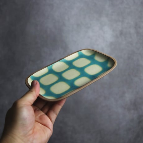 長角皿 小 ソーダ やちむん 陶器 一翠窯:7021001