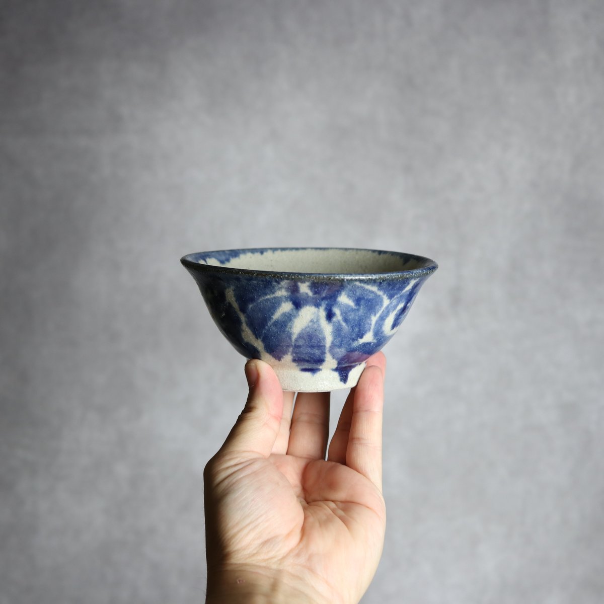 4寸マカイ7 呉須釉 唐草 やちむん 陶器 榮一工房:7013034 | MADE IN OK