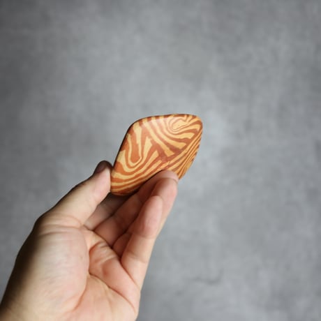 豆皿4 赤 練り込み やちむん 陶器 南蛮焼知念窯 :7209001