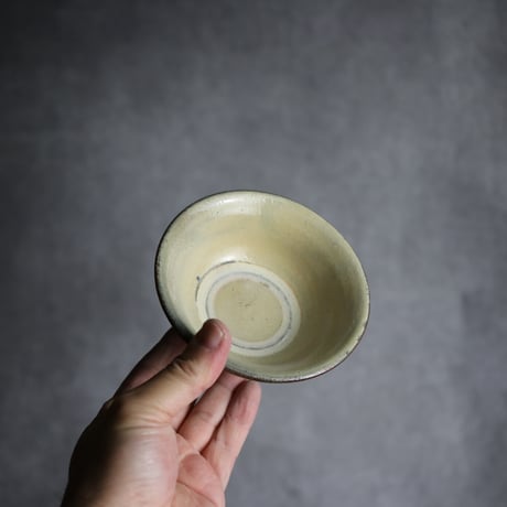 3.5寸マカイ3 呉須釉 丸紋 やちむん 陶器 北窯 宮城正享工房:7005013