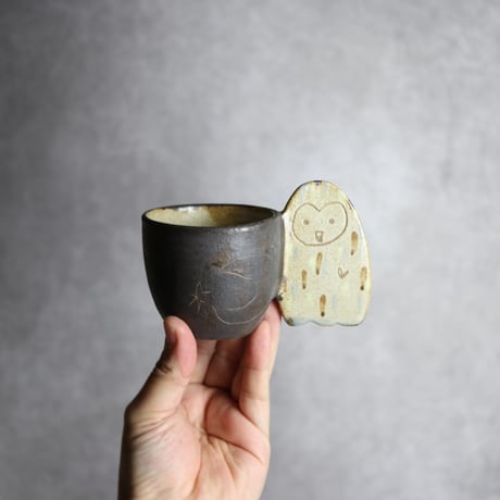 エゾフクロウカップ2 やちむん 陶器 土の種:7204007