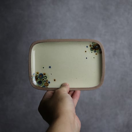 長角皿 小 シャボン やちむん 陶器 一翠窯:7021001