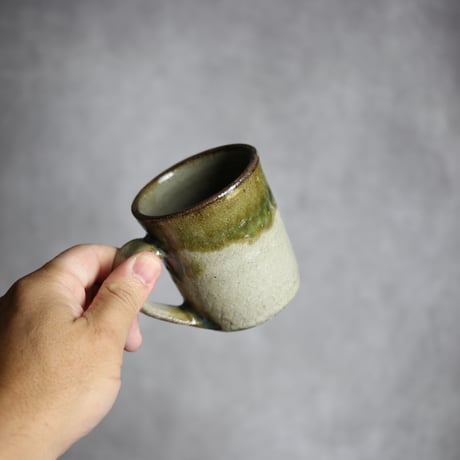 マグカップ1 緑釉 飛鉋 やちむん 陶器 榮一工房:7013086