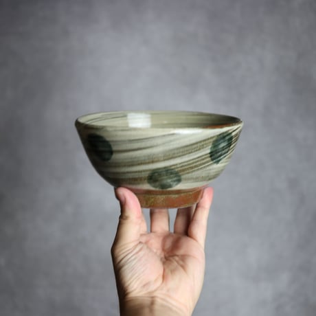 5寸鉢S3 呉須釉 点打 刷毛目 やちむん 陶器 北窯 松田米司工房:7003035