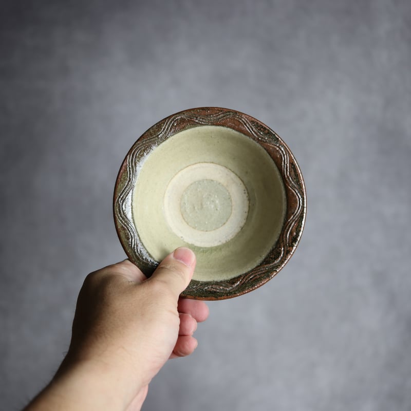 4寸ワンブー4 櫛掻 やちむん 陶器 北窯 宮城正享工房:7005017