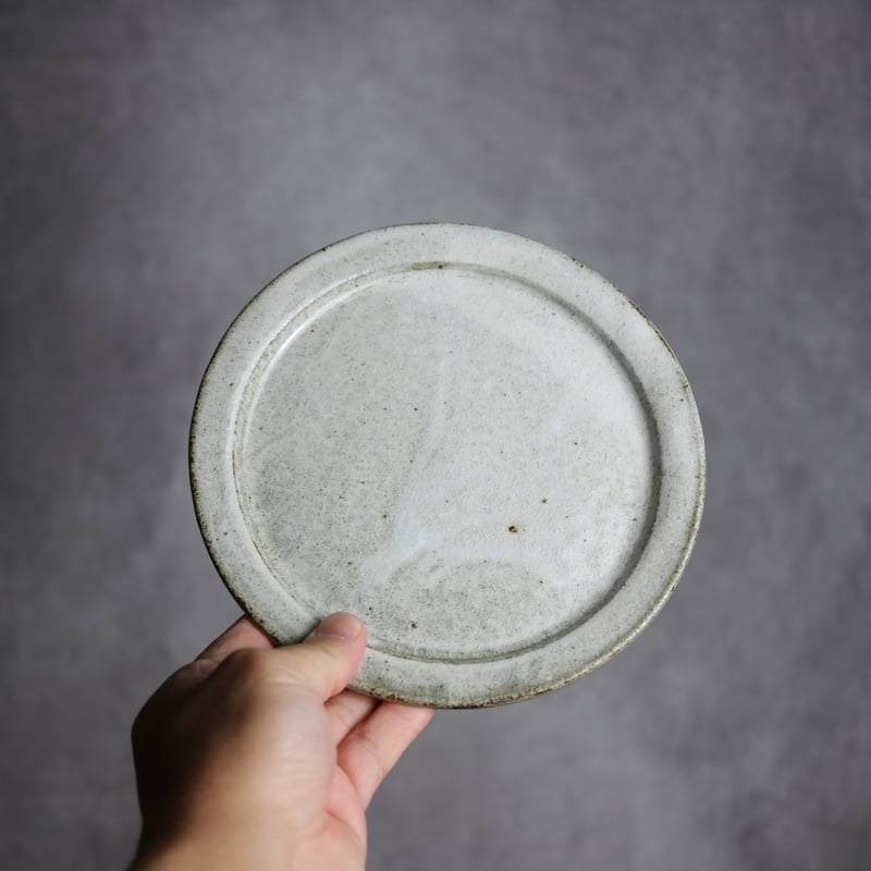 6寸リム平皿1 白 やちむん 陶器 森製陶所:7207002 | MADE IN OKINAWA