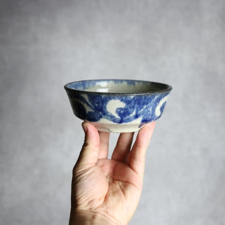 4寸安南鉢1 呉須釉 唐草 やちむん 陶器 榮一工房:7013155