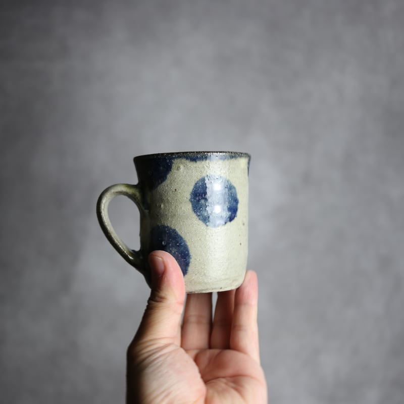 マグカップ1 呉須釉 点打 やちむん 陶器 榮一工房:7013086 | MADE IN OK