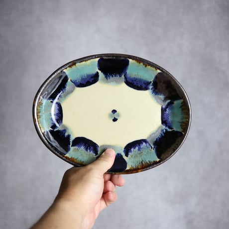 新品 やちむん アカマシバル製陶所 オーバル プレート 皿 2025年最新