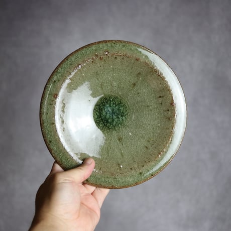 6寸皿S2 灰釉 やちむん 陶器 仁陶器工房:7023005