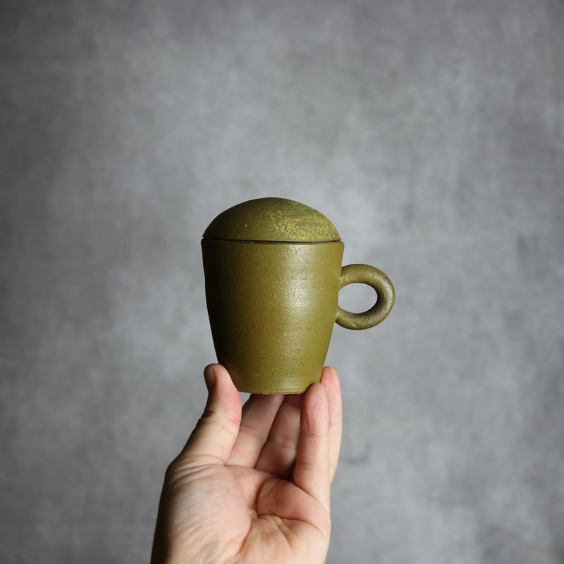 蓋付きカップ1 やちむん 陶器 南蛮焼知念窯 :7209019 | MADE IN OKINA