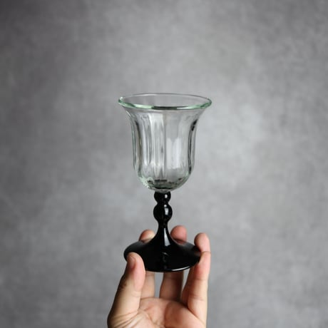 琉球ガラス　縦モールワイングラス ツートン  工房glass32　7105002