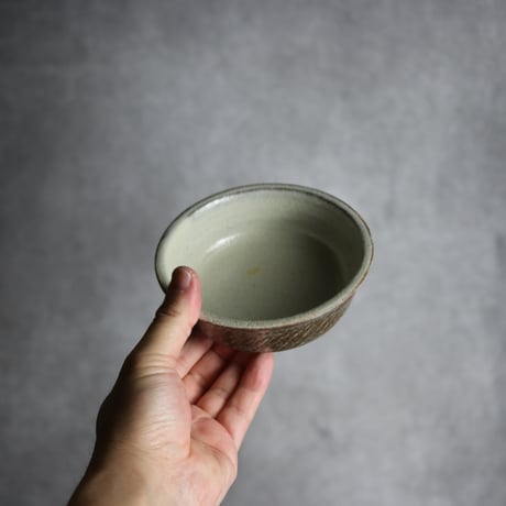 4寸安南鉢2 白釉 飛鉋 やちむん 陶器 榮一工房:7013155
