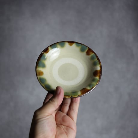 4寸皿1S 三彩 点打 やちむん 陶器 いずみ窯 島袋工房:7028007