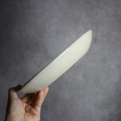 楕円皿 大 呉須釉 ストライプ やちむん 陶器 高江洲陶磁器:7205008