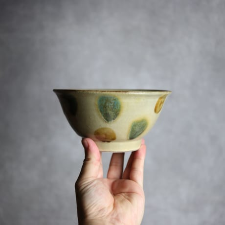5寸マカイS1 三彩 点打 やちむん 陶器 北窯 松田米司工房:7003031