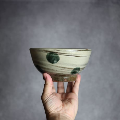 5寸鉢S4 呉須釉 点打 刷毛目 やちむん 陶器 北窯 松田米司工房:7003035