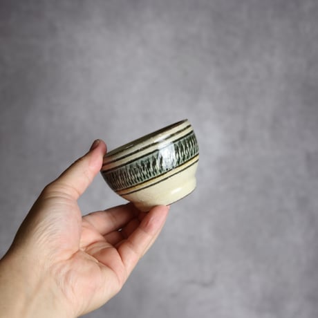 湯呑1 呉須釉 飛鉋 やちむん 陶器 百草陶房 : 7032040