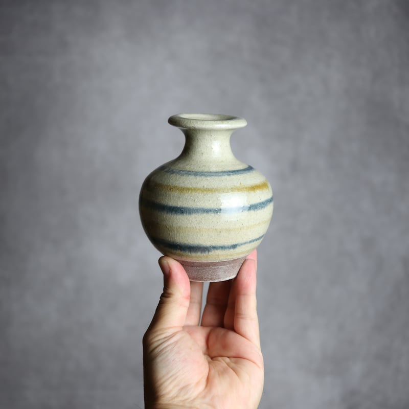 油壺中1 飴 呉須釉 線描 やちむん 陶器 北窯 松田共司工房:7004052