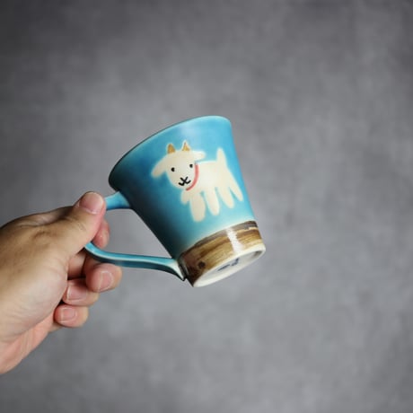 アニマルマグ ヤギ2 やちむん 陶器 アトリエクッチャネ:7026040