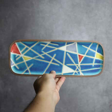 長角皿 長 トニー やちむん 陶器 一翠窯:7021004