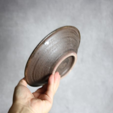 6寸皿2 黒呉須釉 唐草 やちむん 陶器 榮一工房:7013015