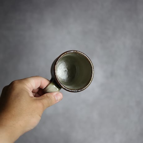 マグカップ2 緑釉 飛鉋 やちむん 陶器 榮一工房:7013086