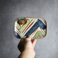 長角皿 小 赤絵 W やちむん 陶器 一翠窯:7021017