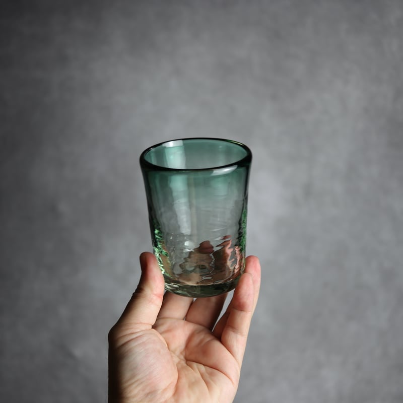 ノーマルグラス中 グリーン 琉球ガラス ガラス工房 清天:7102045