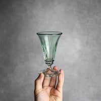 琉球ガラス ヴィンテージ食前酒グラス 緑  工房glass32：7105022