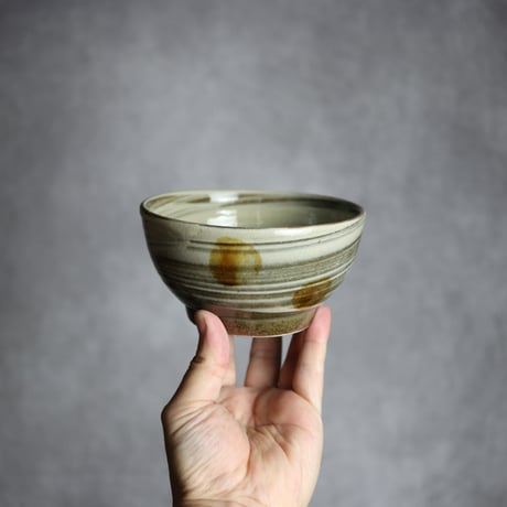 4寸鉢S3 飴釉 点打 刷毛目 やちむん 陶器 北窯 松田米司工房:7003034