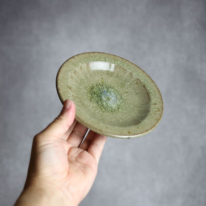 5寸リム皿S3 灰釉 やちむん 陶器 仁陶器工房:7023016 | MADE IN OKIN