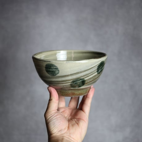 5寸鉢S4 呉須釉 点打 刷毛目 やちむん 陶器 北窯 松田米司工房:7003035