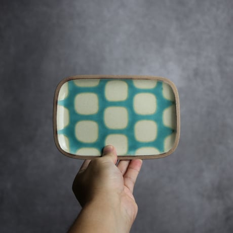 長角皿 小 ソーダ やちむん 陶器 一翠窯:7021001